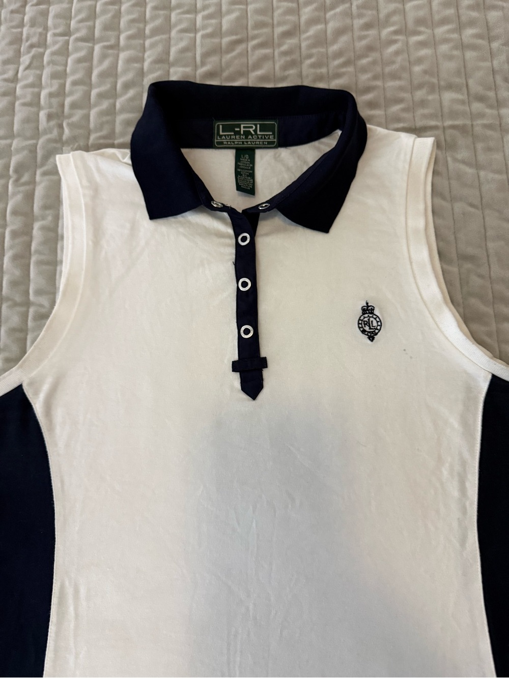 Lauren Ralph Lauren sleeveless golf polo top cotton - Size Large - Picture 4 of 6